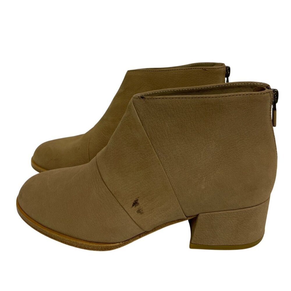Eileen Fisher Women's Leather Booties Tan Ankle Boots Size 6 New with Flaws - Picture 2 of 11
